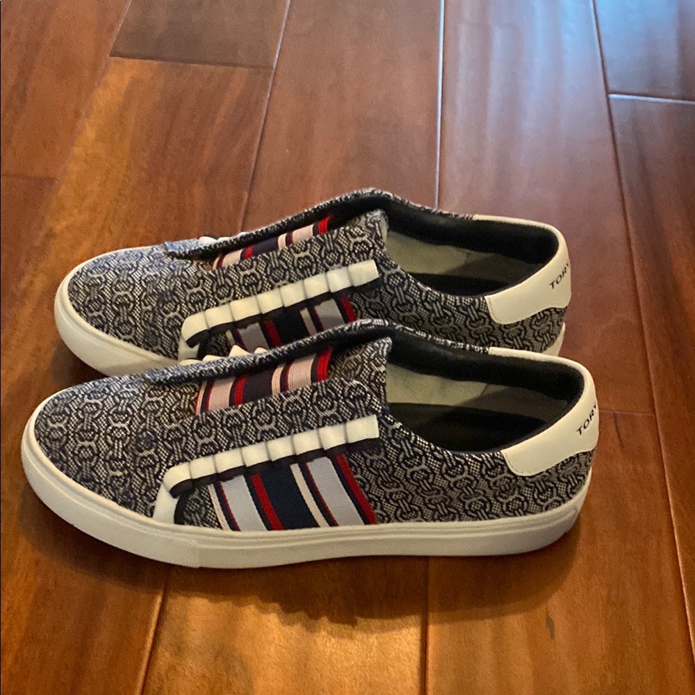 Tory Burch Men's Black and White Sneakers